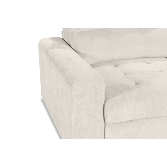 Affori 6S Corner with 3 Electric Slide-out Chaise & RHF Stoage Chaise with Entertainment Console in Palmanova Bone