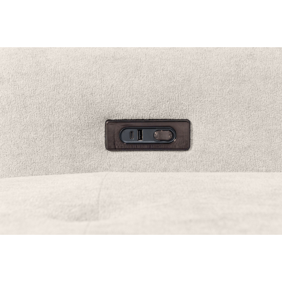 Affori 6S Corner with 3 Electric Slide-out Chaise & RHF Stoage Chaise with Entertainment Console in Palmanova Bone