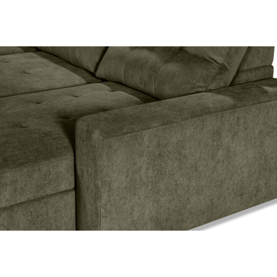 Affori 6S Corner with 3 Electric Slide-out Chaise & RHF Stoage Chaise with Entertainment Console in Palmanova Forest