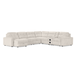 Affori RHF 7 Piece Corner with Entertainment Consolein Palmanova Bone