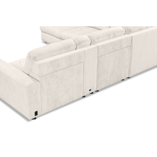 Affori RHF 7 Piece Corner with Entertainment Consolein Palmanova Bone