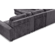 Affori 6S Corner with 3 Electric Slide-out Chaise & LHF Stoage Chaise with Entertainment Console in Palmanova Dark Grey