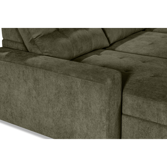 Affori 6S Corner with 3 Electric Slide-out Chaise & LHF Stoage Chaise with Entertainment Console in Palmanova Forest