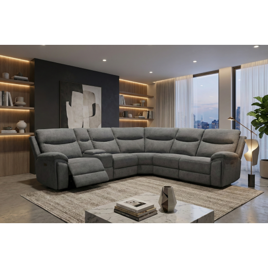 Certosa LHF 6 Piece Corner in Grado Charcoal