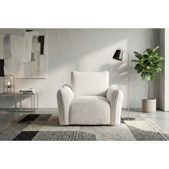 Repubblica Swivel Chair in Palmanova Bone