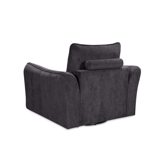Repubblica Swivel Chair in Palmanova Dark Grey