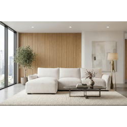 Repubblica LHF Sofa Chaise in Palmanova Bone