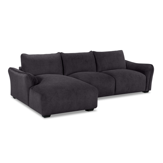 Repubblica LHF Sofa Chaise in Palmanova Dark Grey