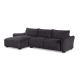Repubblica LHF Sofa Chaise in Palmanova Dark Grey