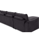 Repubblica LHF Sofa Chaise in Palmanova Dark Grey