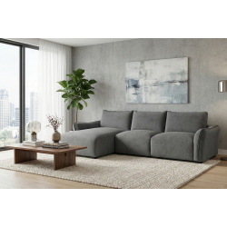 Repubblica LHF Sofa Chaise in Palmanova Dark Grey