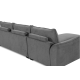 Repubblica LHF Sofa Chaise in Palmanova Grey