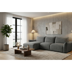 Repubblica LHF Sofa Chaise in Palmanova Grey