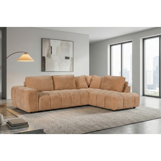 Romolo RHF Sofa Chaise in Latisana Ochre