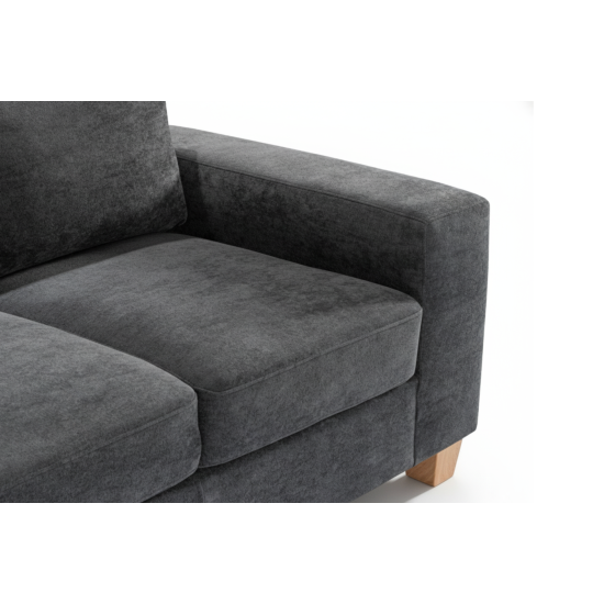Tibaldi LHF Sofa Chaise in Palmanova Dark Grey