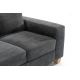 Tibaldi LHF Sofa Chaise in Palmanova Dark Grey