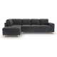 Tibaldi LHF Sofa Chaise in Palmanova Dark Grey