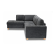 Tibaldi LHF Sofa Chaise in Palmanova Dark Grey