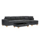 Tibaldi Storage Ottoman in Palmanova Dark Grey