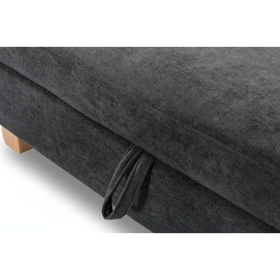 Tibaldi Storage Ottoman in Palmanova Dark Grey