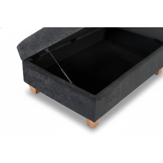 Tibaldi Storage Ottoman in Palmanova Dark Grey