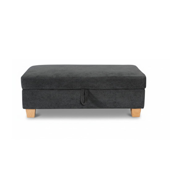 Tibaldi Storage Ottoman in Palmanova Dark Grey