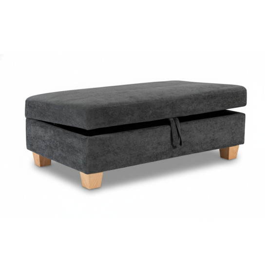 Tibaldi Storage Ottoman in Palmanova Dark Grey