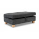 Tibaldi Storage Ottoman in Palmanova Dark Grey