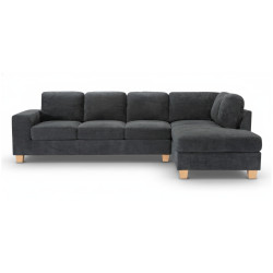 Tibaldi RHF Sofa Chaise in Palmanova Dark Grey