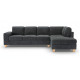 Tibaldi RHF Sofa Chaise in Palmanova Dark Grey