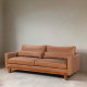 Barberini Sofa in Sterling Dark Tan Semi-Aniline Leather