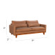 Barberini Sofa in Sterling Dark Tan Semi-Aniline Leather