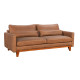 Barberini Sofa in Sterling Dark Tan Semi-Aniline Leather