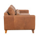 Barberini Sofa in Sterling Dark Tan Semi-Aniline Leather