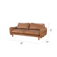 Benjamin Sofa in Sterling Dark Tan Semi-Aniline Leather