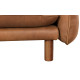 Benjamin Loveseat in Sterling Dark Tan Semi-Aniline Leather