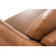 Benjamin Loveseat in Sterling Dark Tan Semi-Aniline Leather