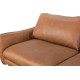 Benjamin Sofa in Sterling Dark Tan Semi-Aniline Leather