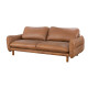 Benjamin Sofa in Sterling Dark Tan Semi-Aniline Leather