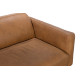 Corona Loveseat in Sterling Dark Tan Semi-Aniline Leather