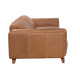 Corona Loveseat in Sterling Dark Tan Semi-Aniline Leather