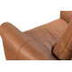 Dellarovere Power Recliner with Adjustable Headrest in Sterling Dark Tan Semi-Aniline Leather