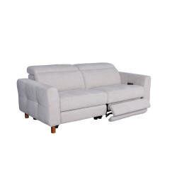 Fargo Power Motion Loveseat with Power Headrests in Comet Morning Mist