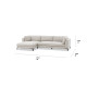 Hermes Left Facing Sectional in Zara Light Grey Hermes Left Facing Sectional in Zara Light Grey