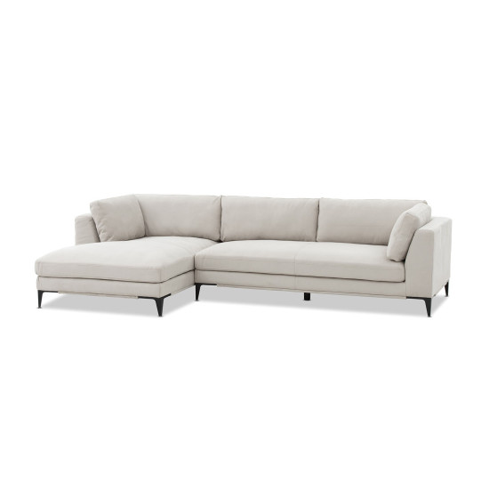 Hermes Left Facing Sectional in Zara Light Grey Hermes Left Facing Sectional in Zara Light Grey