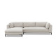 Hermes Left Facing Sectional in Zara Light Grey Hermes Left Facing Sectional in Zara Light Grey