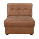 Leonardo Accent Chair in Sterling Dark Tan Semi-Aniline Leather