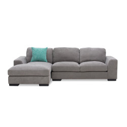 Minerva Left Facing Sectional  in Aurora Mid Grey