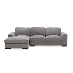 Minerva Left Facing Sectional  in Aurora Mid Grey