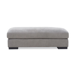 Minerva Ottoman in Aurora Mid Grey